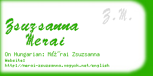 zsuzsanna merai business card